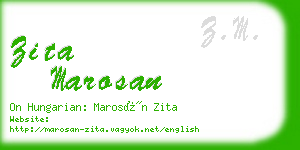 zita marosan business card